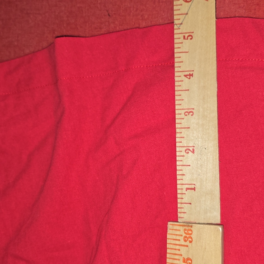 Oddy Red Cotton Polyester Elastic Bust Midi Apron Dress Womens Size Large NWT - Picture 11 of 11